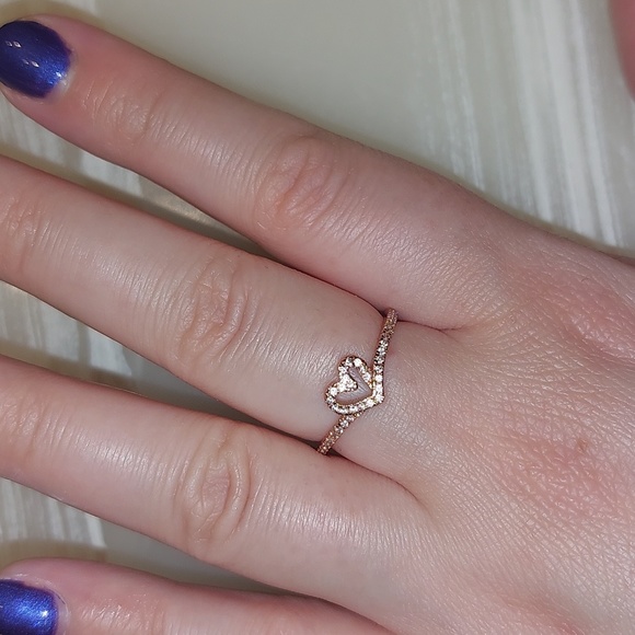 Pandora Wishbone Heart Ring - Picture 3 of 4